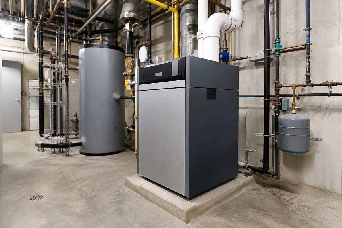 Central boiler replacement — condo building — completed